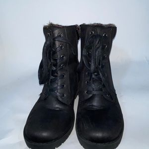 Torrid Hiker Black Boots with Sweater EUC Sz 11W